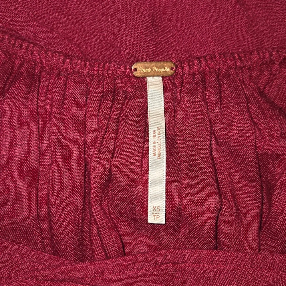 Free People Magenta Embroidered Long Sleeve Mini Semi Backless Dress - Picture 10 of 11